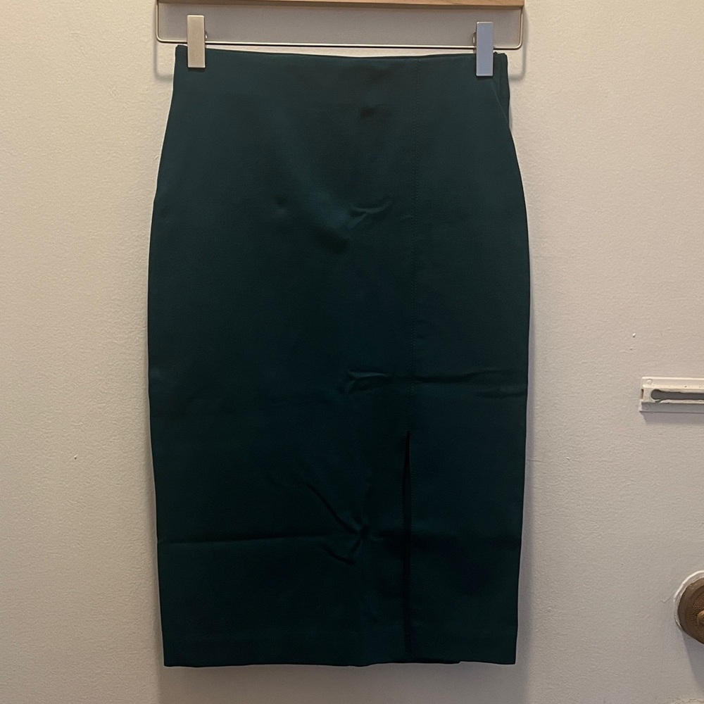 Ann Taylor Deep Green Pencil Skirt